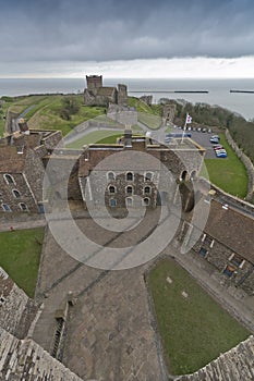 Dover castle view from keep