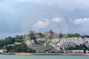 Dover Castle and the white cliffs