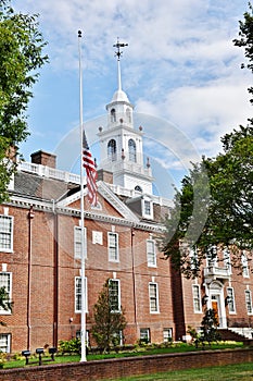 Dover delaware state legislative hall half mast