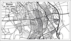 Dover Delaware USA City Map in Retro Style. Outline Map. photo