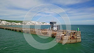 Dover Harbor port Sea sky Waves Kay