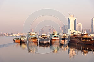 Dow boats Dubai Creek UAE