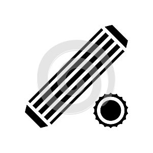 dowel screw glyph icon vector illustration