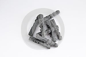 Dowels on a white background