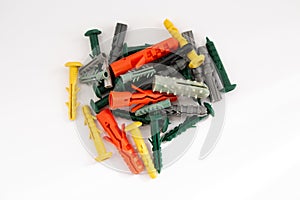 Dowels on a white background