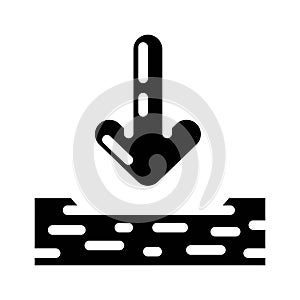 down arrow data loading glyph icon vector illustration