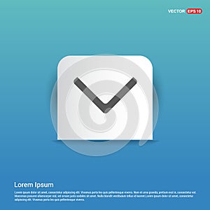 Down Arrow Icon - Blue Sticker button