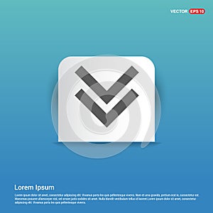 Down Arrow Icon - Blue Sticker button