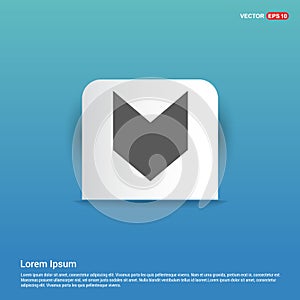 Down Arrow Icon - Blue Sticker button