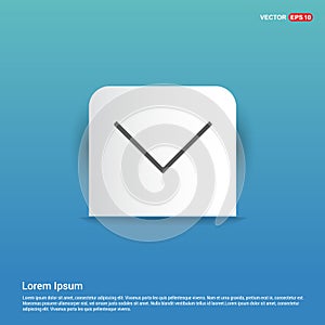 Down Arrow Icon - Blue Sticker button