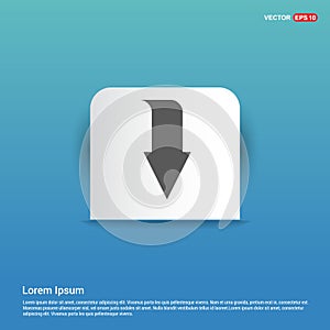 Down Arrow Icon - Blue Sticker button