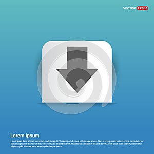 Down Arrow Icon - Blue Sticker button