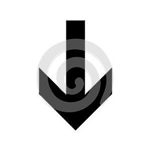 Down arrow icon flat vector illustration design
