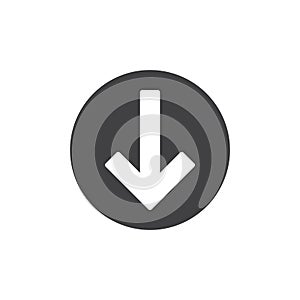 Down arrow icon vector