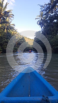 Down the Marun River in Pacitan, East Java by boat