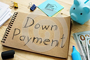 Down Payment is shown on the business photo using the text