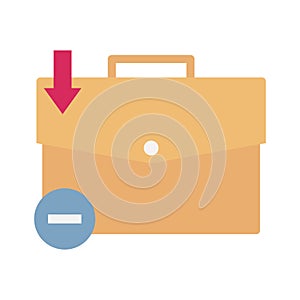 Down portfolio flat vector icon which can easily modify or edit Down portfolio flat vector icon which can easily modify or edit
