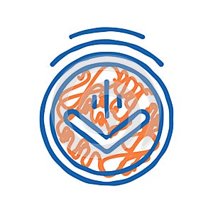 down scroll icon doodle illustration