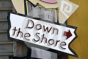 Down The Shore Sign