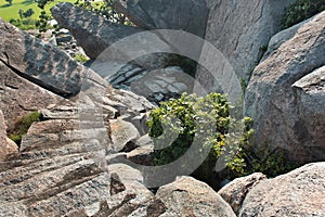 Down steps on the hill