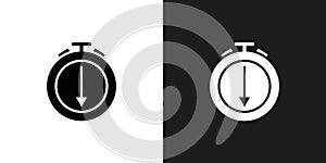 Down time icon logo set vector