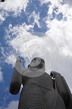 Down view of the lord Buddhas face