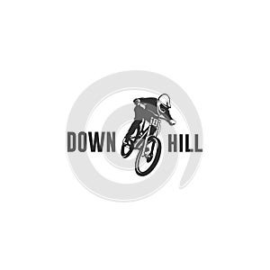 Downhill bike silhouette logo