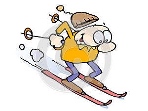 Downhill skiing photo