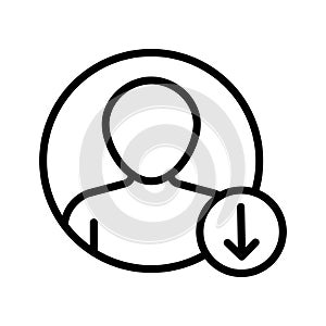 Download acount thin line vector icon