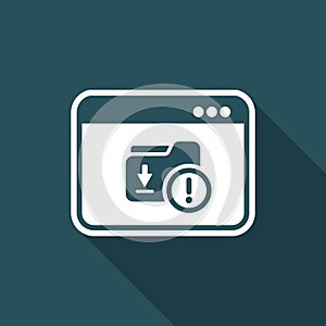 Download alert window - Vector flat minimal icon