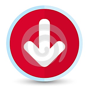 Download arrow icon flat prime red round button