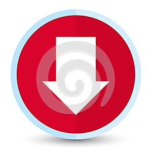 Download arrow icon flat prime red round button