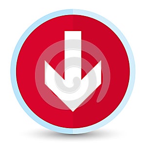 Download arrow icon flat prime red round button