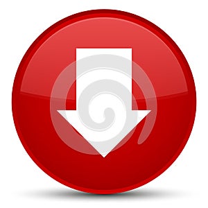 Download arrow icon special red round button