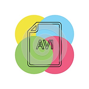 download AVI document icon - vector file format