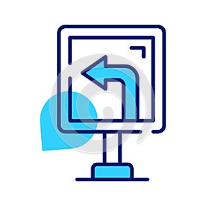 Download this beautifully designed icon of directional board