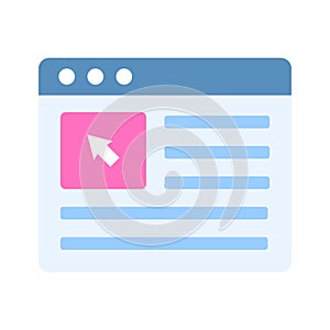 Download this beautifully designed icon of a webpage, Designed in trendy style