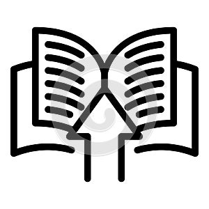 Download book icon outline vector. Ebook literature