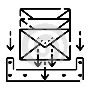 Download in box icon illustration vector