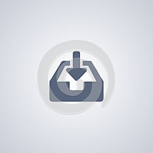 Download, Box , vector best flat icon