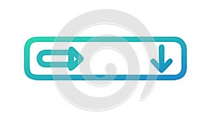 Download Button with Horizontal Arrow Icon, vector design Generative AI