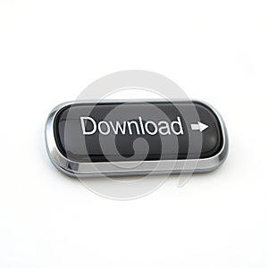 Download button icon isolated on white background photo