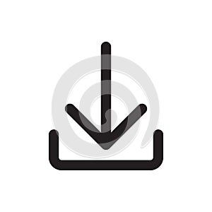 Download Button Icon Vector. Download Symbol for Web Design, UI, Interface, More