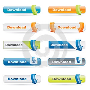 Download button set with arrows