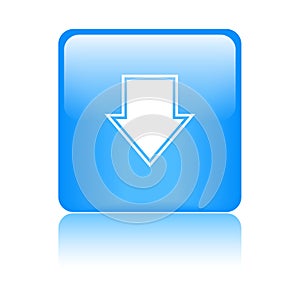 Download button square blue