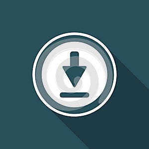 Download button - Vector flat minimal icon