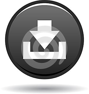 Download button web icon black