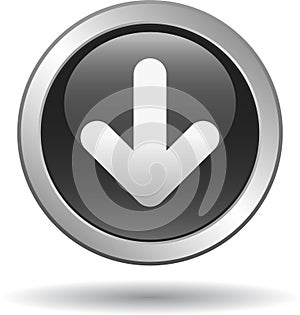 Download button web icon black
