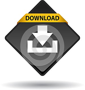 Download button web icon black