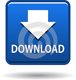 Download button web icon blue
